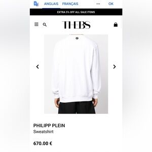 PHILIPP PLEIN 1978 limited edition luxury from Switzerland glitter Crewneck!